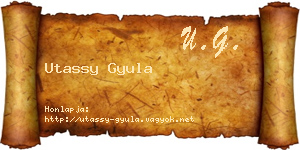 Utassy Gyula névjegykártya
